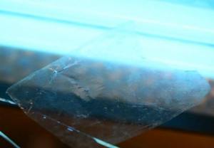 Фото сушки дефекта после нанесения полимера